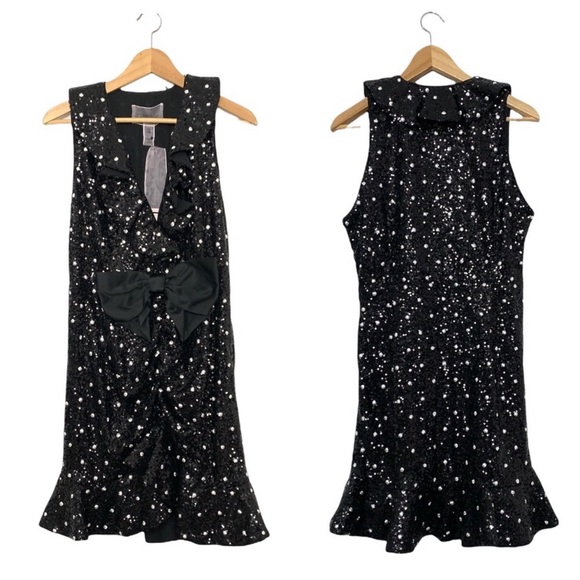 Cocktail dress with polka dots and sequins - Picture 3 of 7